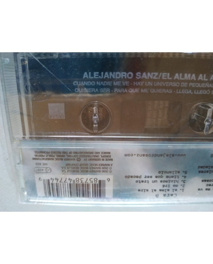 ALEJANDRO SANZ El Alma Al Aire 2000 WEA German Edit Cinta Tape Cassette Nueva 3T