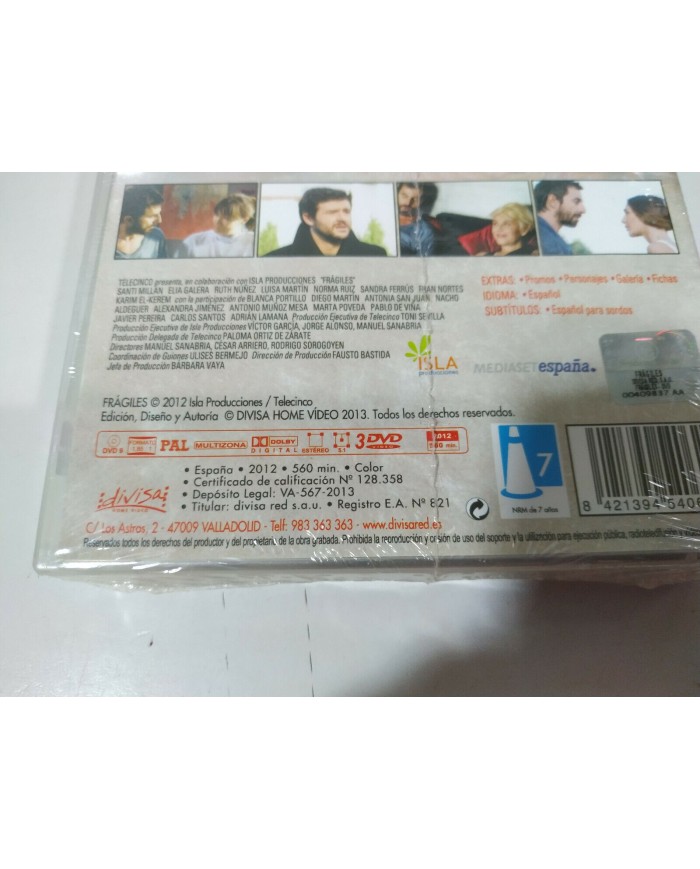FRAGILES TEMPORADA 1 SERIE TV 3 X DVD SANTI MILLAN ELIA GALERA nueva - AM