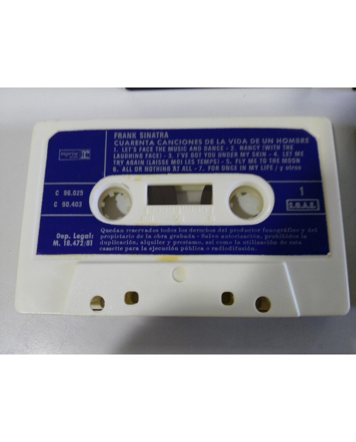 FRANK SINATRA 40 CANCIONES DE LA VIDA DE UN HOMBRE 2 X CINTA TAPE CASSETTE 1981