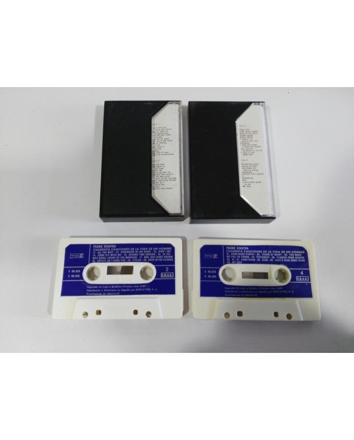 FRANK SINATRA 40 CANCIONES DE LA VIDA DE UN HOMBRE 2 X CINTA TAPE CASSETTE 1981