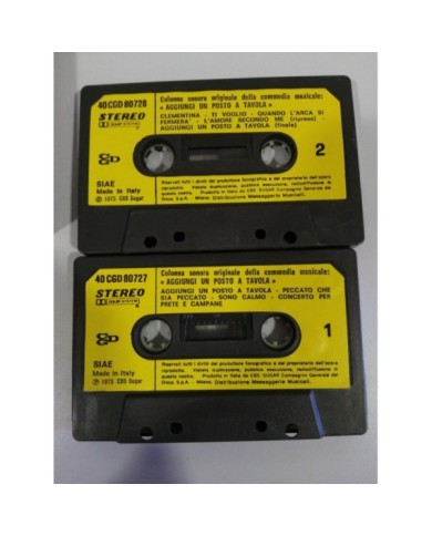 AGGIUNGI UN POSTO A TAVOLA SOUNDTRACK OST DOBLE 2 X CASSETTE TAPE CINTA 1975