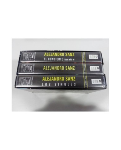 ALEJANDRO SANZ LOS VIDEOS - CINTA 3 X TRIPLE VHS EN CAJA EDICION ESPAÑOLA