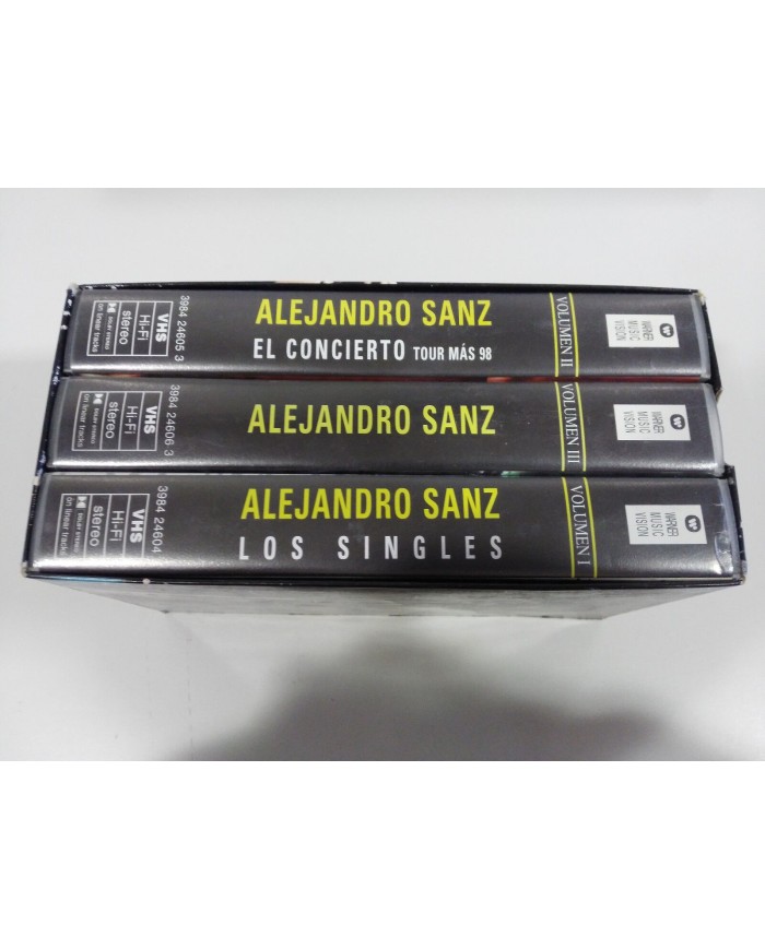 ALEJANDRO SANZ LOS VIDEOS - CINTA 3 X TRIPLE VHS EN CAJA EDICION ESPAÑOLA