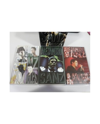 ALEJANDRO SANZ LOS VIDEOS - CINTA 3 X TRIPLE VHS EN CAJA EDICION ESPAÑOLA