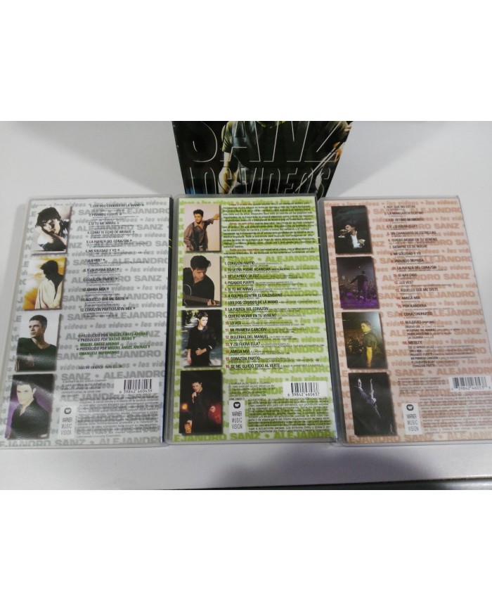 ALEJANDRO SANZ LOS VIDEOS - CINTA 3 X TRIPLE VHS EN CAJA EDICION ESPAÑOLA