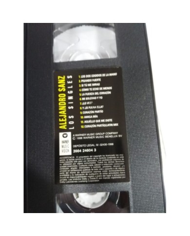 ALEJANDRO SANZ LOS VIDEOS - CINTA 3 X TRIPLE VHS EN CAJA EDICION ESPAÑOLA
