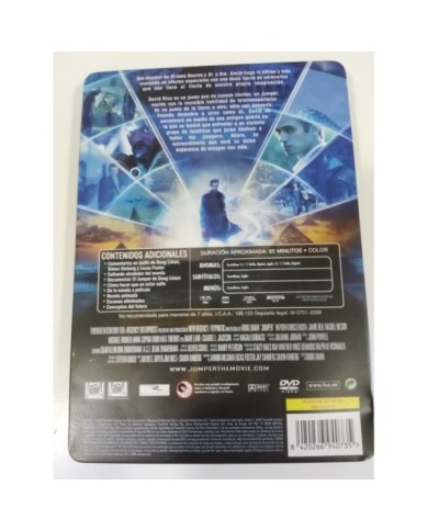 JUMPER DVD STEELBOOK + EXTRAS HAYDEN CHRISTENSEN ESPAÑOL ENGLISH - AM JUMPER DVD STEELBOOK + EXTRAS HAYDEN CHRISTENSEN ESPAÑOL ENGLISH - AM