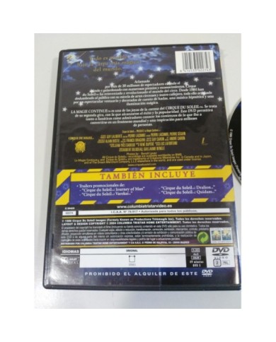CIRQUE DU SOLEIL LA MAGIE CONTINUE DVD CASTELLANO + EXTRAS 1986 - 2004 CIRQUE DU SOLEIL LA MAGIE CONTINUE DVD CASTELLANO + EXTRAS 1986 - 2004
