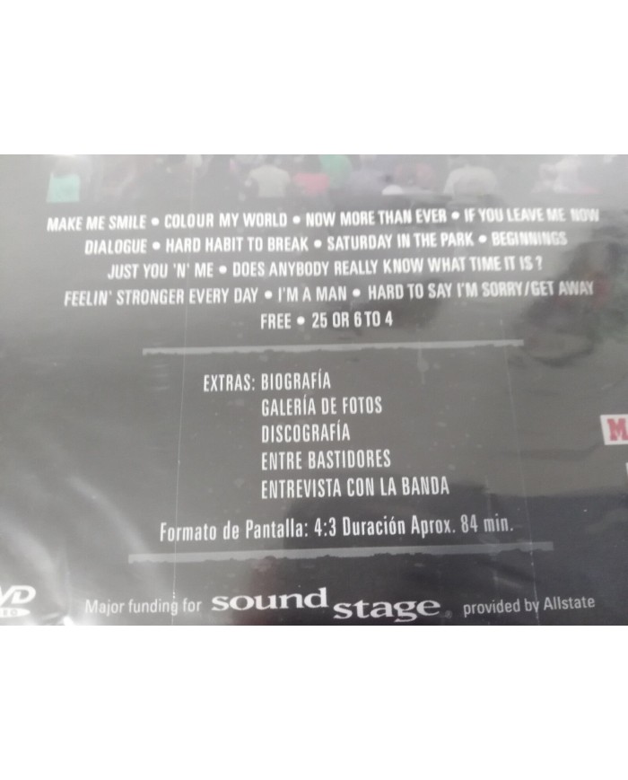 CHICAGO SOUND STAGE DVD SLIM + EXTRAS - REGION 2 - 84 MIN - NEW SEALED NUEVO