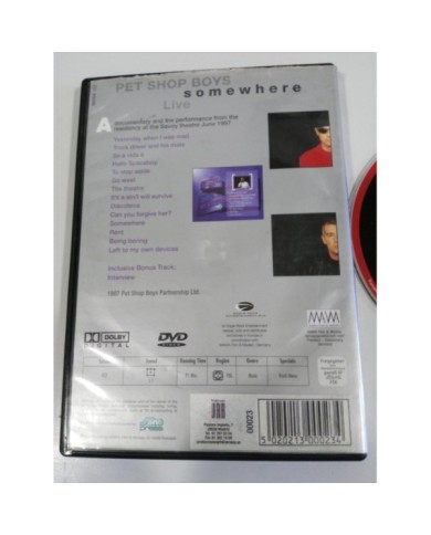 PET SHOP BOYS SOMEWHERE IN CONCERT DVD 1997 REGION 2 - 91 MIN GERMAN EDITION PET SHOP BOYS SOMEWHERE IN CONCERT DVD 1997 REGION 2 - 91 MIN GERMAN EDITION