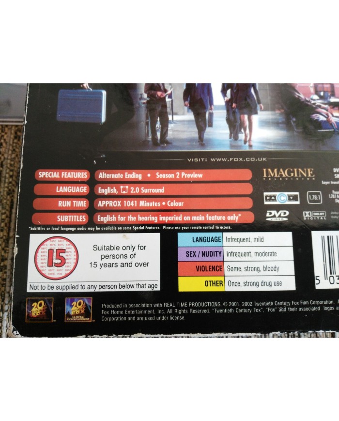 24 TEMPORADA SEASON 1 COMPLETE 6 DVD - ENGLISH - REGION 2 KIEFER SUTHERLAND -AM