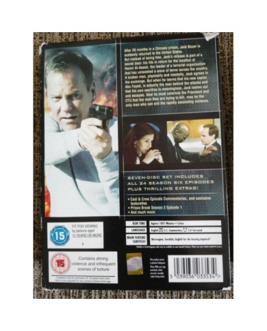 24 TEMPORADA SEASON 6 COMPLETE - 7 DVD - ENGLISH - REGION 2 KIEFER SUTHERLAND AM 24 TEMPORADA SEASON 6 COMPLETE - 7 DVD - ENGLISH - REGION 2 KIEFER SUTHERLAND AM