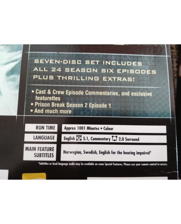24 TEMPORADA SEASON 6 COMPLETE - 7 DVD - ENGLISH - REGION 2 KIEFER SUTHERLAND AM