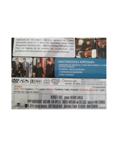 SIN RASTRO WITHOUT A TRACE PRIMERA TEMPORADA 1 - 4 DVD ESPAÑOL ENGLISH - AM SIN RASTRO WITHOUT A TRACE PRIMERA TEMPORADA 1 - 4 DVD ESPAÑOL ENGLISH - AM