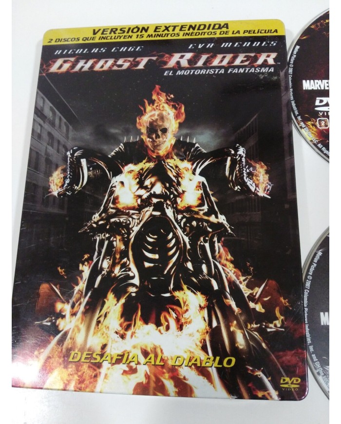 GHOST RIDER EL MOTORISTA FANTASMA - 2 X DVD STEELBOOK ESPAÑOL ENGLISH MARVEL 3T
