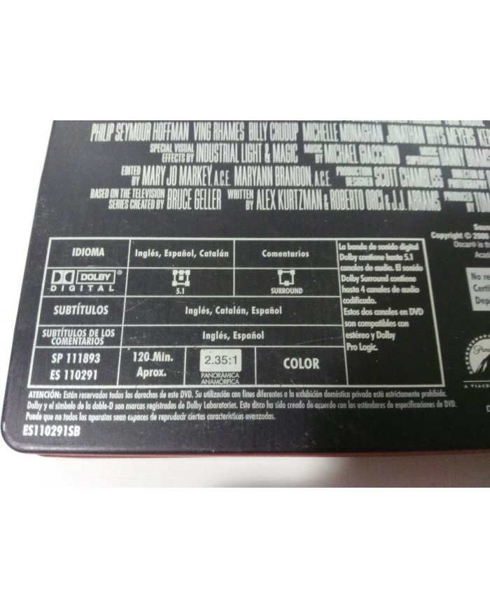 MISION IMPOSIBLE III - M:I:III - 2 X DVD STEELBOOK ESPAÑOL ENGLISH TOM CRUISE AM
