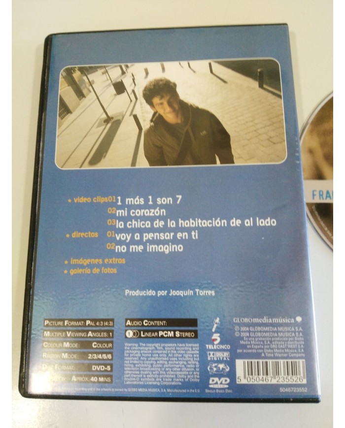 FRAN PEREA LA CHICA DE LA HABITACION DE AL LADO DVD DIRECTOS + VIDEO CLIPS - AM