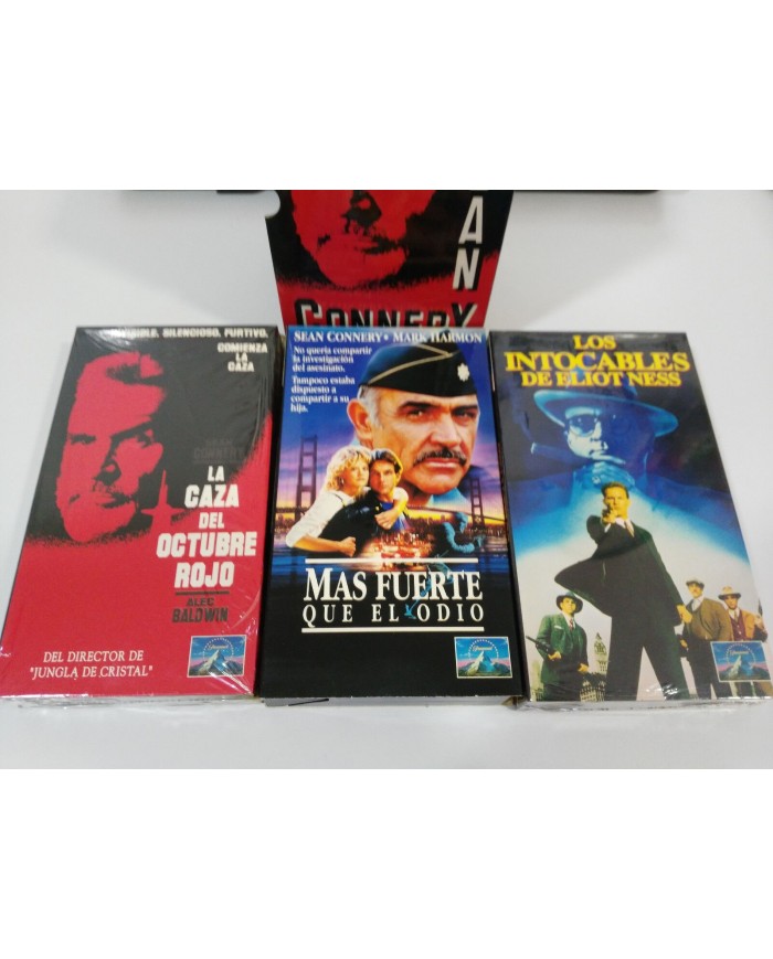 SEAN CONNERY CAJA 3 X CINTA TAPE VHS THX COLECCIONISTA LOS INTOCABLES OCTUBRE