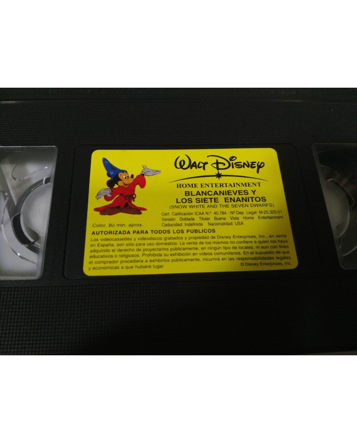 BLANCANIEVES Y LOS SIETE ENANITOS VHS LOS CLASICOS DE WALT DISNEY Am