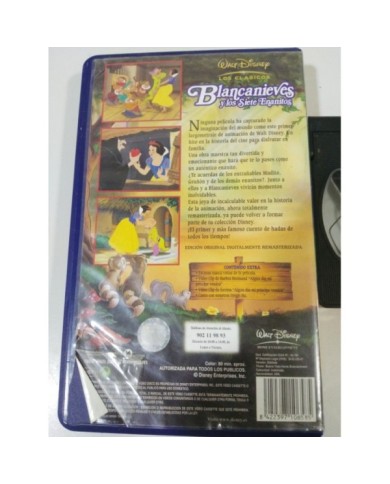 BLANCANIEVES Y LOS SIETE ENANITOS VHS LOS CLASICOS DE WALT DISNEY Am