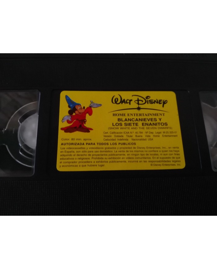 BLANCANIEVES Y LOS SIETE ENANITOS VHS LOS CLASICOS DE WALT DISNEY Am