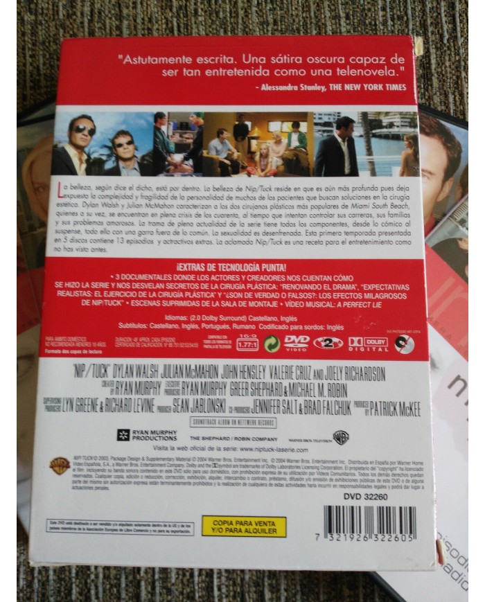 NIP TUCK A GOLPE DE BISTURI PRIMERA TEMPORADA 1 COMPLETA - 5 DVD + EXTRAS - AM