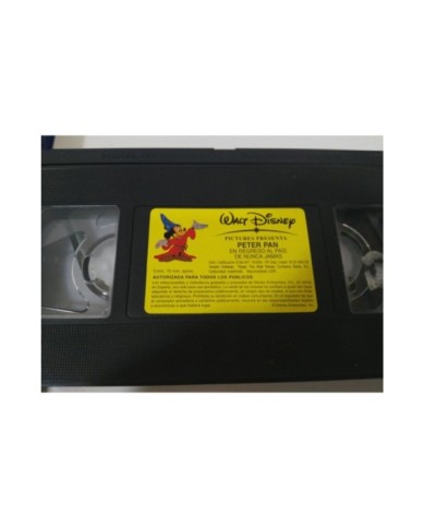 PETER PAN EN EL PAIS DE NUNCA JAMAS VHS CINTA LOS CLASICOS DE WALT DISNEY - 3T