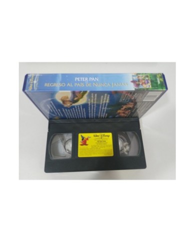 PETER PAN EN EL PAIS DE NUNCA JAMAS VHS CINTA LOS CLASICOS DE WALT DISNEY - 3T