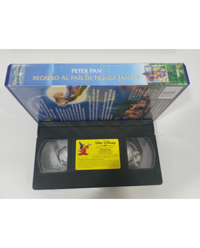 PETER PAN EN EL PAIS DE NUNCA JAMAS VHS CINTA LOS CLASICOS DE WALT DISNEY - 3T