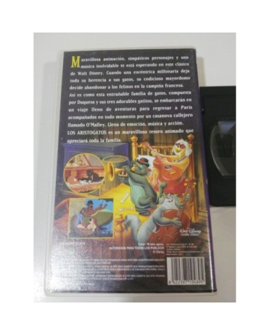 LOS ARISTOGATOS - VHS CINTA TAPE LOS CLASICOS DE WALT DISNEY 2000 Am LOS ARISTOGATOS - VHS CINTA TAPE LOS CLASICOS DE WALT DISNEY 2000 Am