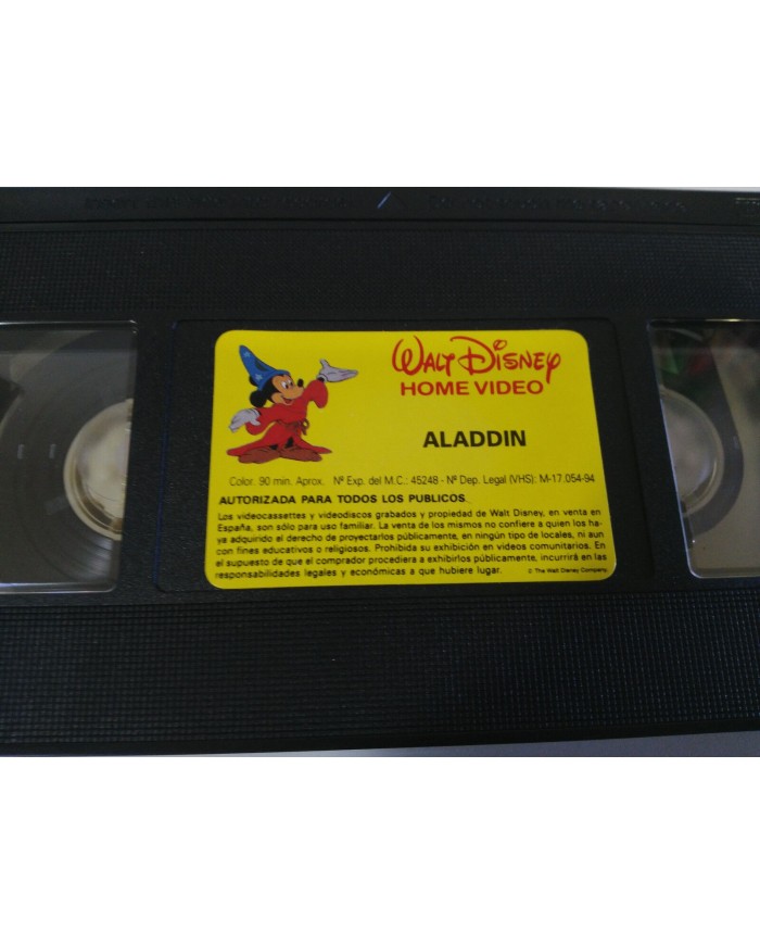 ALADDIN - VHS CINTA TAPE LOS CLASICOS DE WALT DISNEY 1994 Espa?ol - 3T