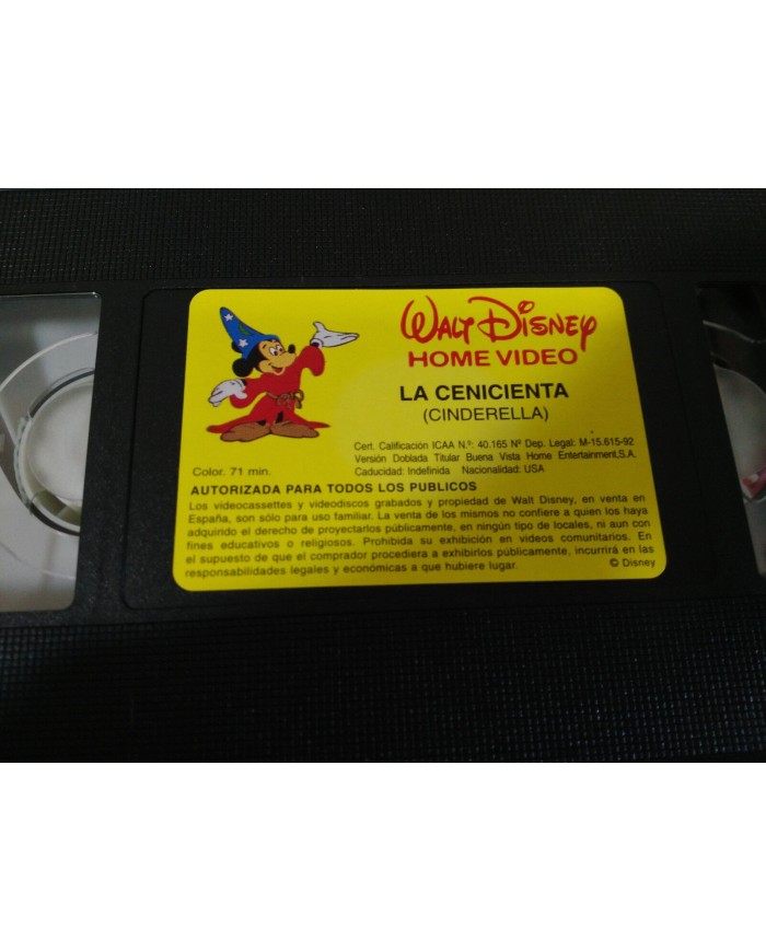 LA CENICIENTA CINDERELLA VHS TAPE CINTA LOS CLASICOS DE WALT DISNEY 1992 - 4T