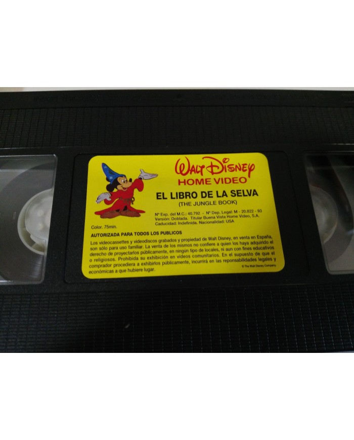 EL LIBRO DE LA SELVA JUNGLE BOOK VHS TAPE LOS CLASICOS DE WALT DISNEY 1993 3T