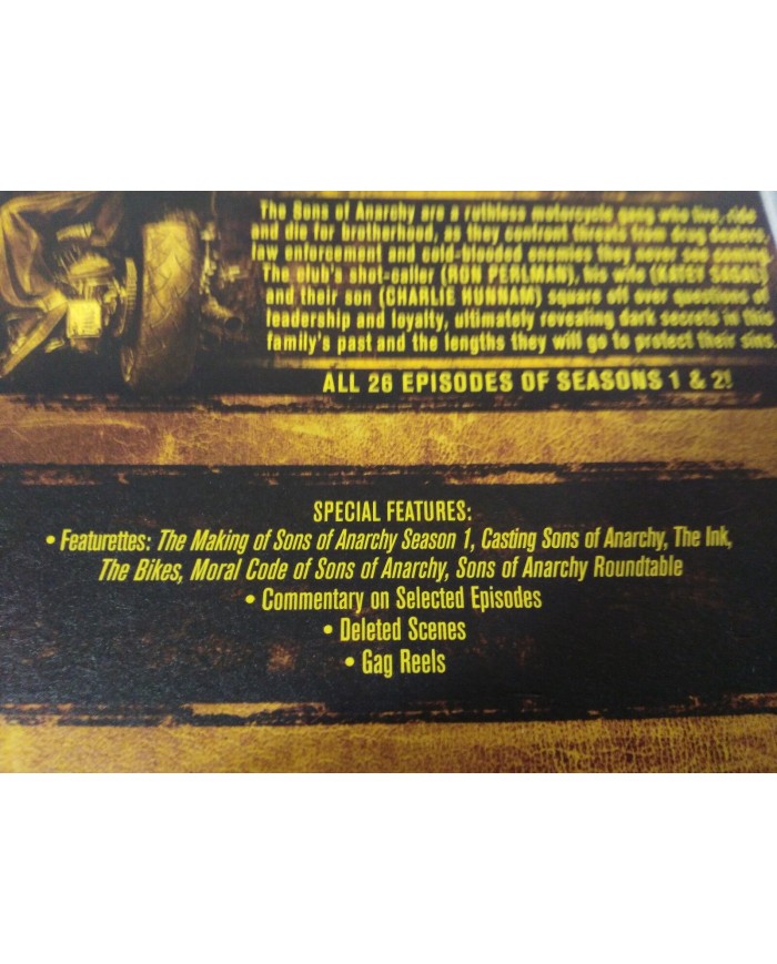 SONS OF ANARCHY Temporadas 1-2 Hijos de la Anarquia - 8 X DVD Espa?ol Ingles AM