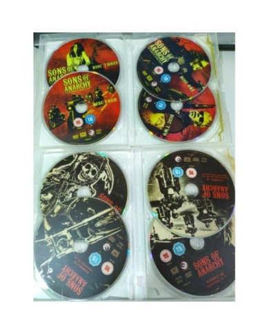 SONS OF ANARCHY Temporadas 1-2 Hijos de la Anarquia - 8 X DVD Espa?ol Ingles AM SONS OF ANARCHY Temporadas 1-2 Hijos de la Anarquia - 8 X DVD Espa?ol Ingles AM
