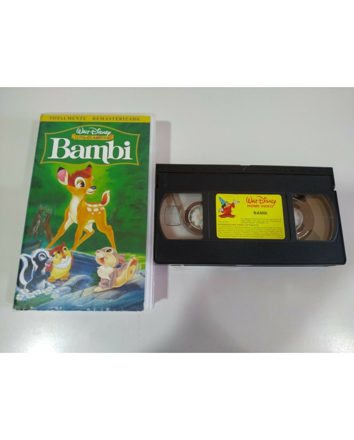 BAMBI VHS CINTA TAPE WALT DISNEY LOS CLASICOS CASTELLANO - 3T