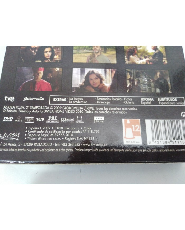 AGUILA ROJA SEGUNDA TEMPORADA 2 SERIE TV - 5 DVD + EXTRAS REGION 0 MULTIZONA 5T