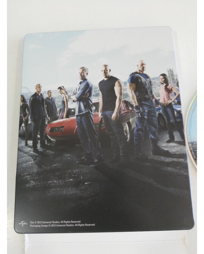 FAST & FURIOUS 6 - BLU-RAY STEELBOOK +EXTRAS ESPA?OL ENGLISH VIN DIESEL THE ROCK