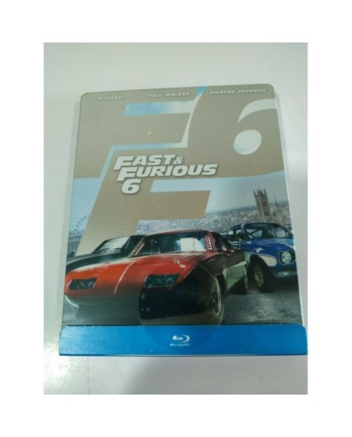 FAST & FURIOUS 6 - BLU-RAY STEELBOOK +EXTRAS ESPA?OL ENGLISH VIN DIESEL THE ROCK