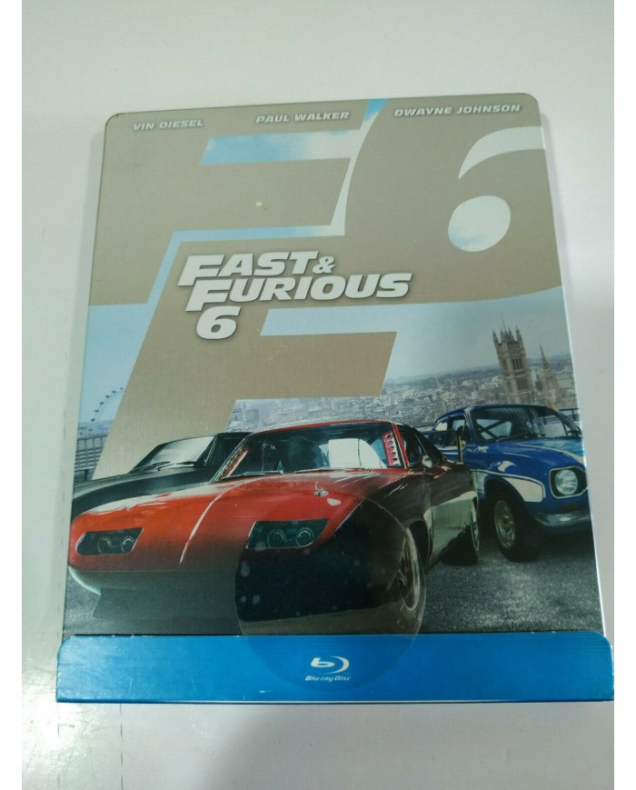 FAST & FURIOUS 6 - BLU-RAY STEELBOOK +EXTRAS ESPA?OL ENGLISH VIN DIESEL THE ROCK