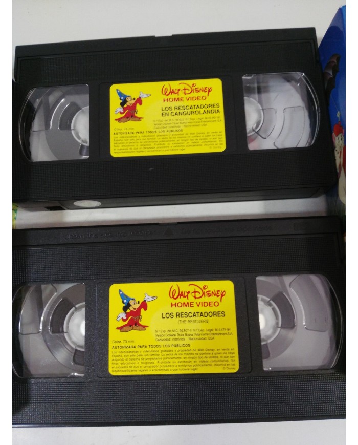LOS RESCATADORES + EN CANGUROLANDIA BOX SET VHS CINTA TAPE WALT DISNEY ESPA?A