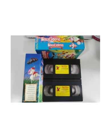 LOS RESCATADORES + EN CANGUROLANDIA BOX SET VHS CINTA TAPE WALT DISNEY ESPA?A