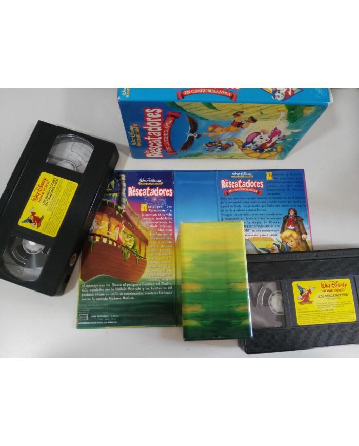LOS RESCATADORES + EN CANGUROLANDIA BOX SET VHS CINTA TAPE WALT DISNEY ESPA?A