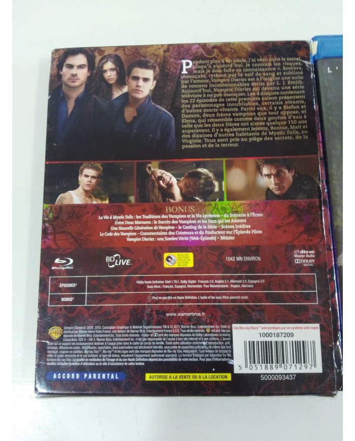 VAMPIRE DIARIES LOVE SUCKS TEMPORADA 1 - 4 X BLU-RAY ESPA?OL Ingles Frances - AM