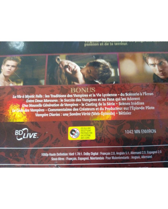 VAMPIRE DIARIES LOVE SUCKS TEMPORADA 1 - 4 X BLU-RAY ESPA?OL Ingles Frances - AM