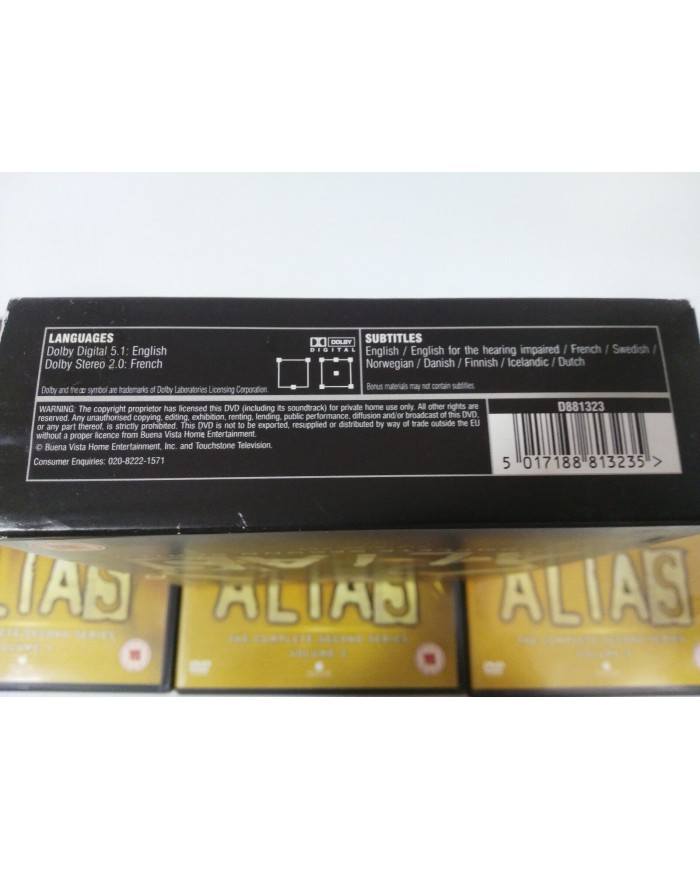 ALIAS THE COMPLETE SECOND 2 SERIES SEASON PACK BOX - 6 DVD ENGLISH FRANCAIS - 3T