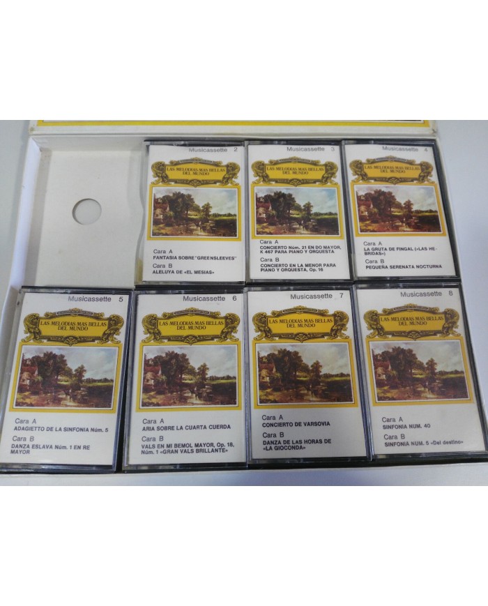 LAS MELODIAS MAS BELLAS DEL MUNDO COLECCION 7 X CINTA TAPE CASSETTE MOZART BACH