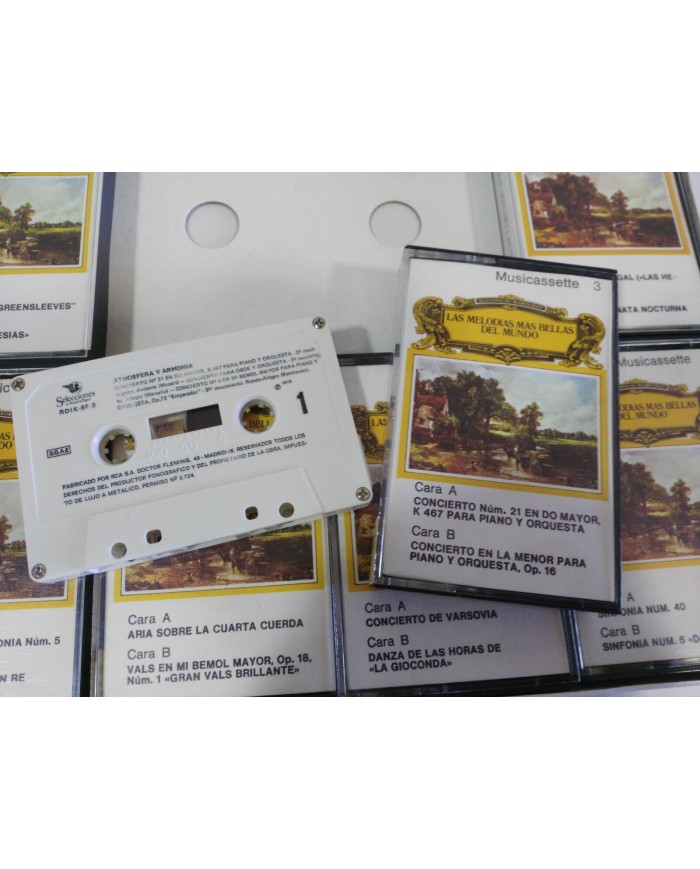 LAS MELODIAS MAS BELLAS DEL MUNDO COLECCION 7 X CINTA TAPE CASSETTE MOZART BACH