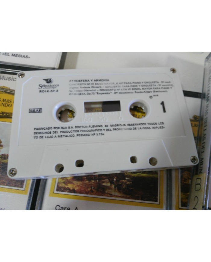 LAS MELODIAS MAS BELLAS DEL MUNDO COLECCION 7 X CINTA TAPE CASSETTE MOZART BACH