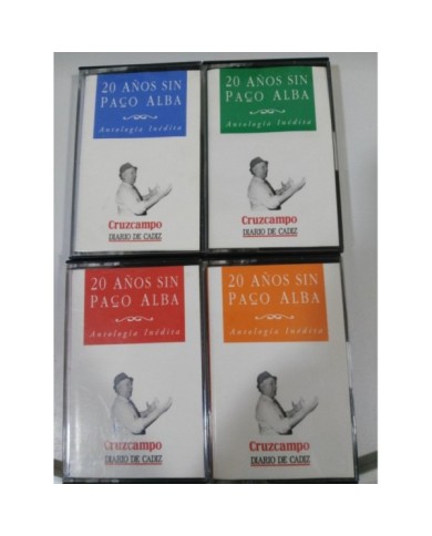PACO ALBA ANTOLOGIA INEDITA 20 A?OS SIN PACO ALBA - 4 X CINTA TAPE CASSETTE 1995 PACO ALBA ANTOLOGIA INEDITA 20 A?OS SIN PACO ALBA - 4 X CINTA TAPE CASSETTE 1995